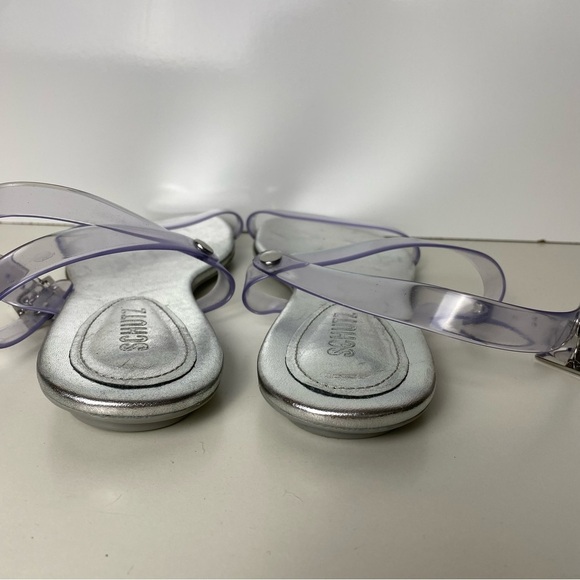 Transparent Silver Sandals Size 8B Schutz - Picture 4 of 6